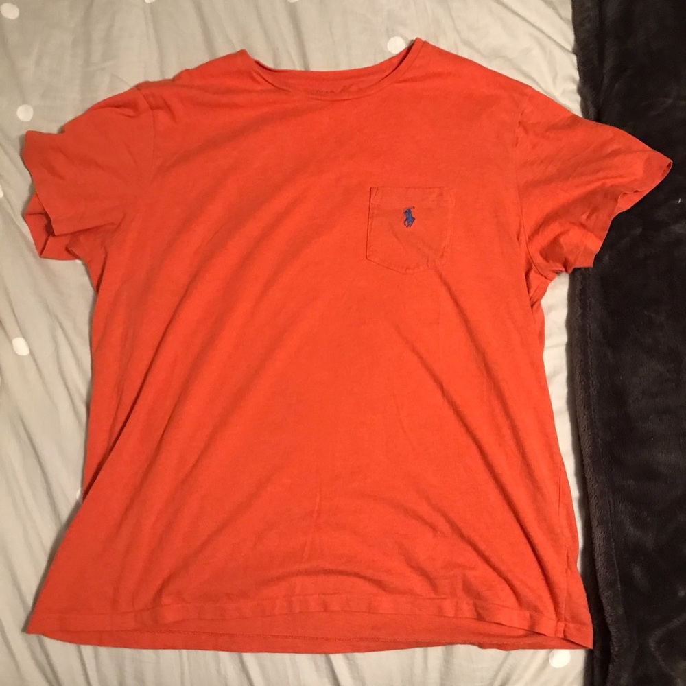 orange polo t shirt